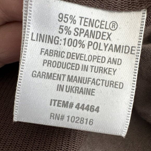 Garnet Hill Women's S Sleeveless Tank Dress Brown Animal Slouchy Pockets EUC - Picture 9 of 12